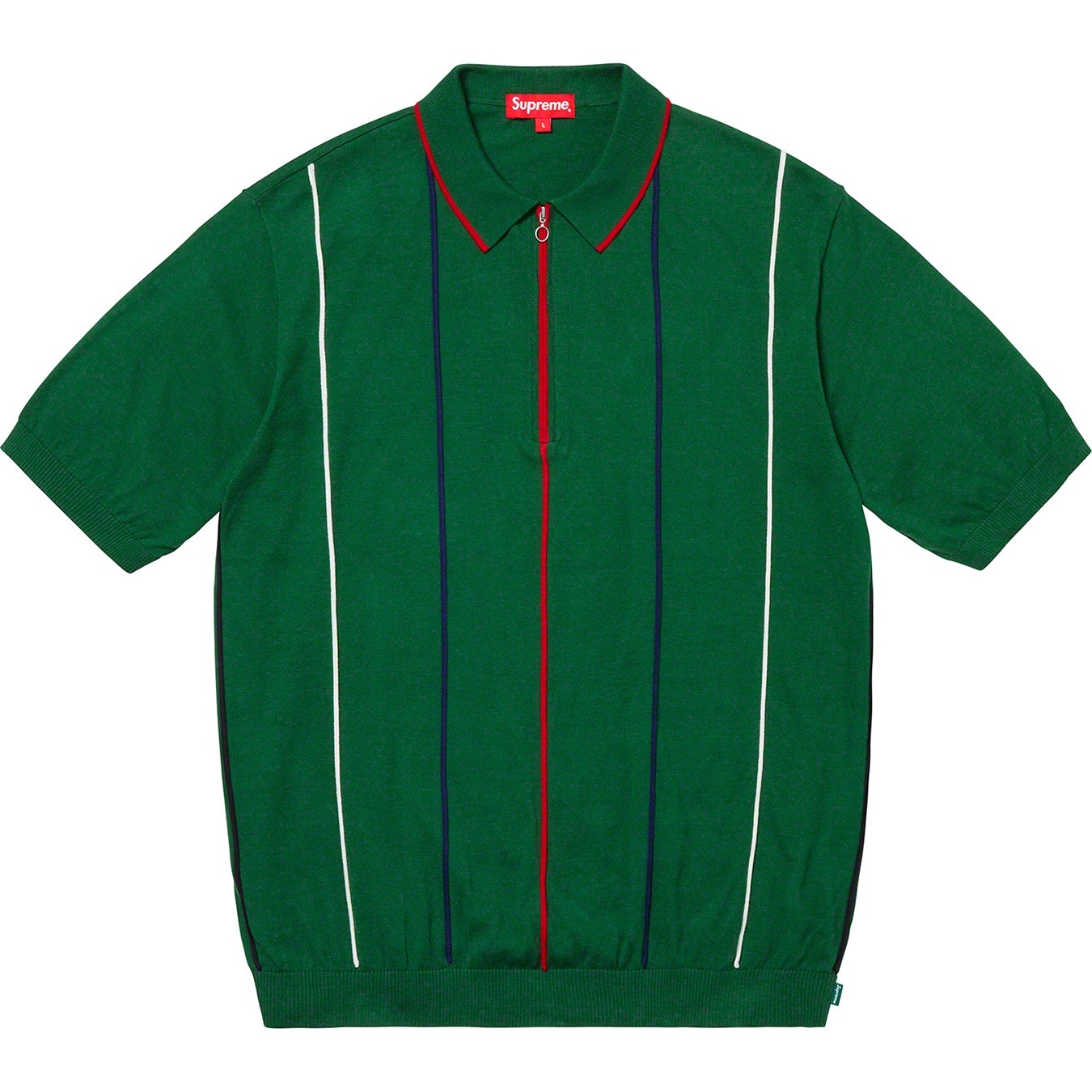 Pinstripe Half Zip Polo view 3